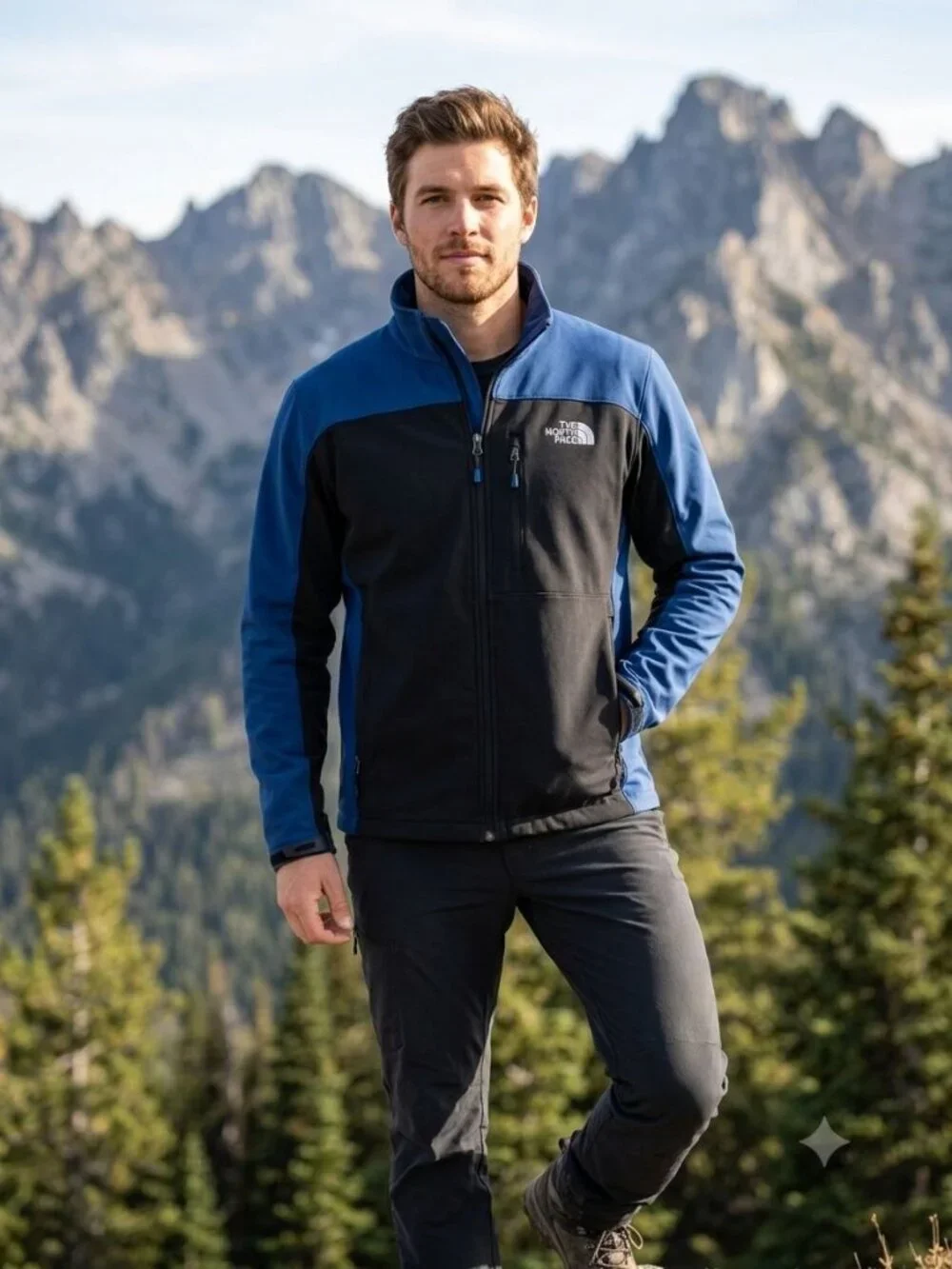 The North Face Apex Wind Protector Jacket  Zip Pockets Quality Outdoors Size S